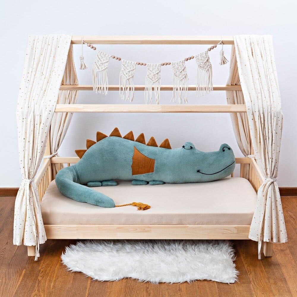 Dragonsaur™ Cuddle Pillow & Bed Wall Bumper - Plush, 200 cm (Green) - Tiny Tugz™
