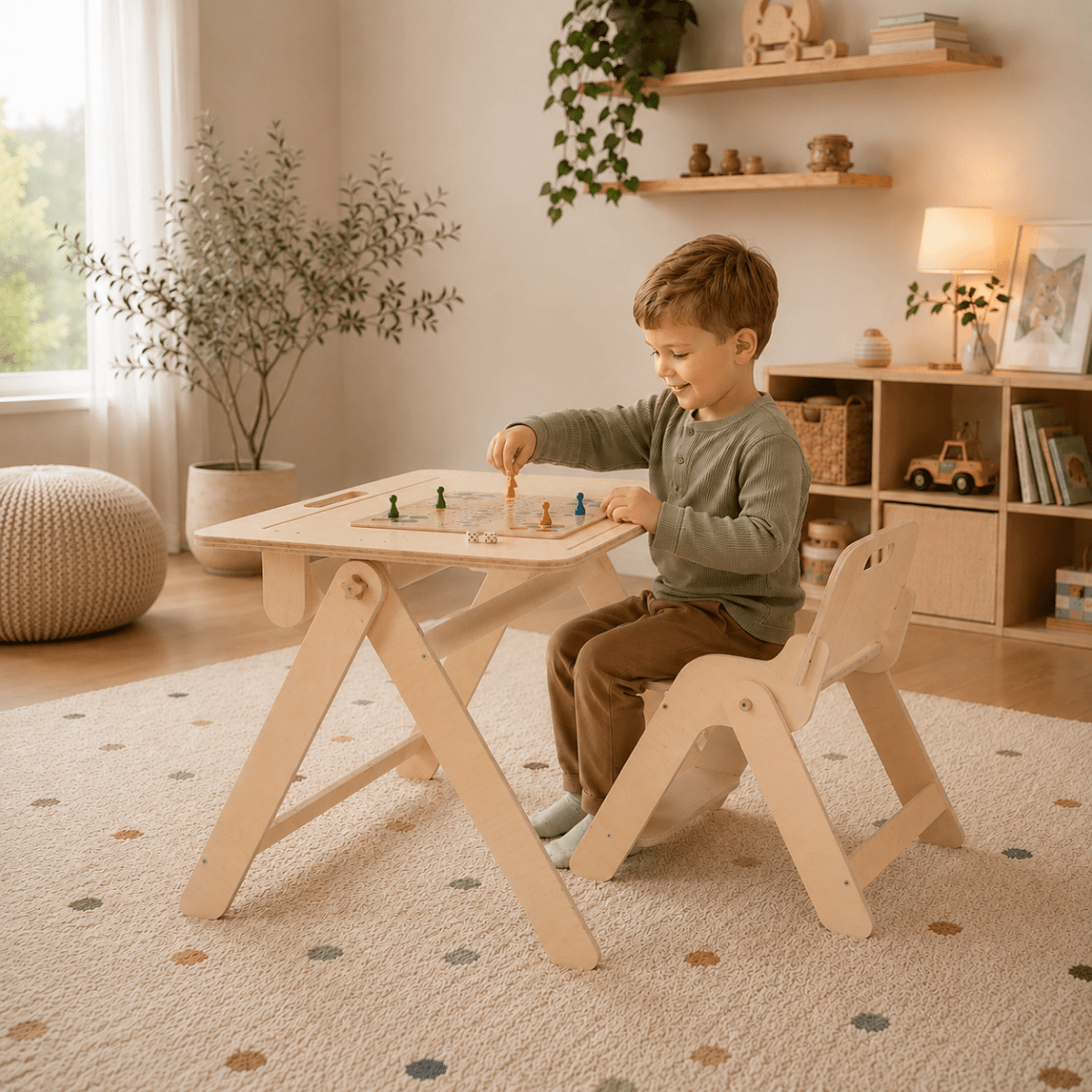 Drawing Board and Table 2in1 with Paper Roll - Tiny Tugz™