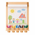 Drawing Board with Pencil Holder – With Paper Roll - Tiny Tugz™