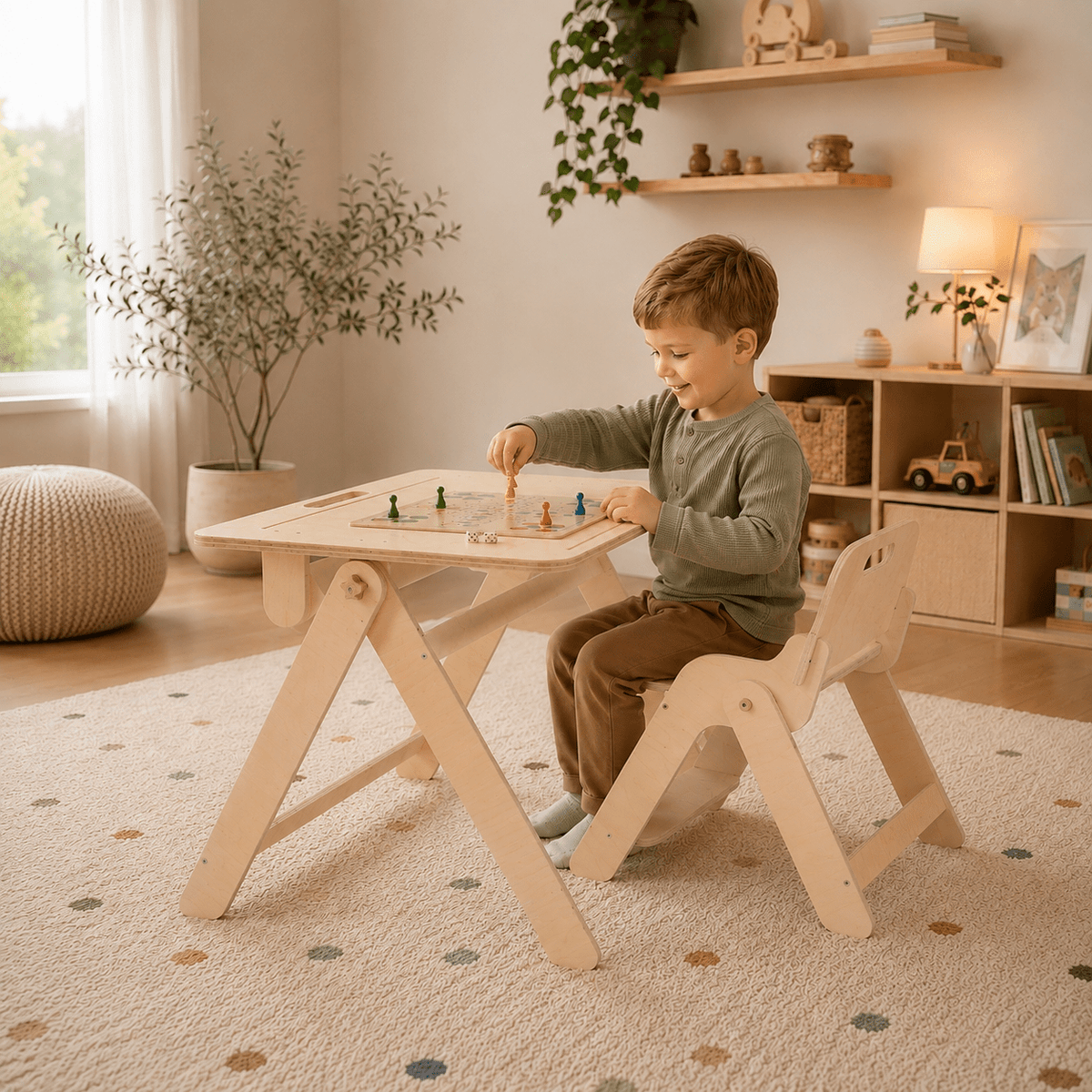 Drawing Board and Table 2in1 with Paper Roll - Tiny Tugz™