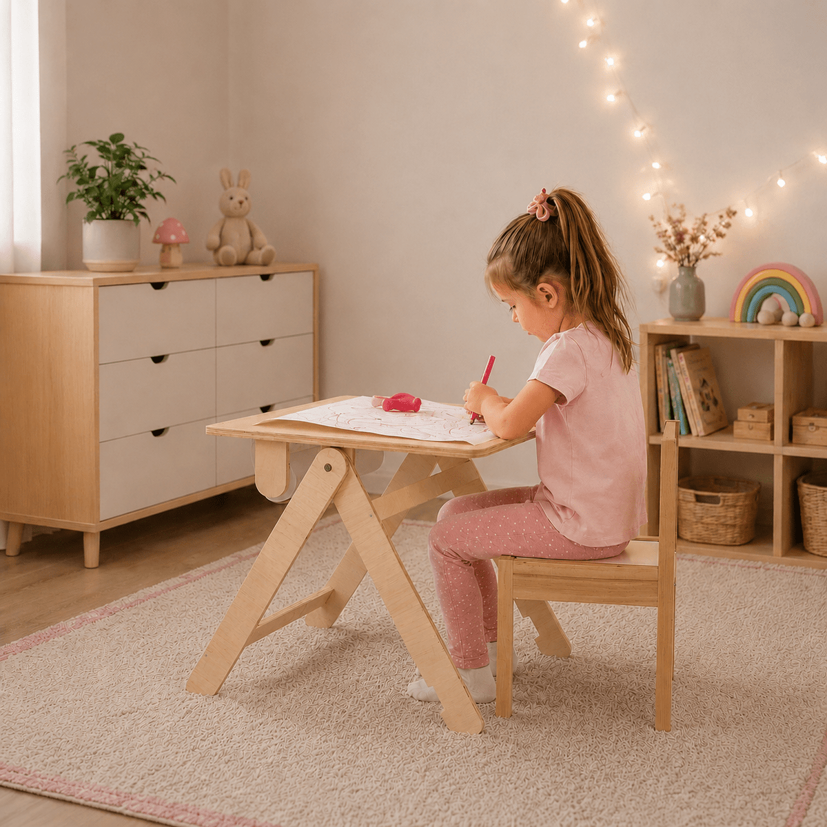 Drawing Board and Table 2in1 with Paper Roll - Tiny Tugz™