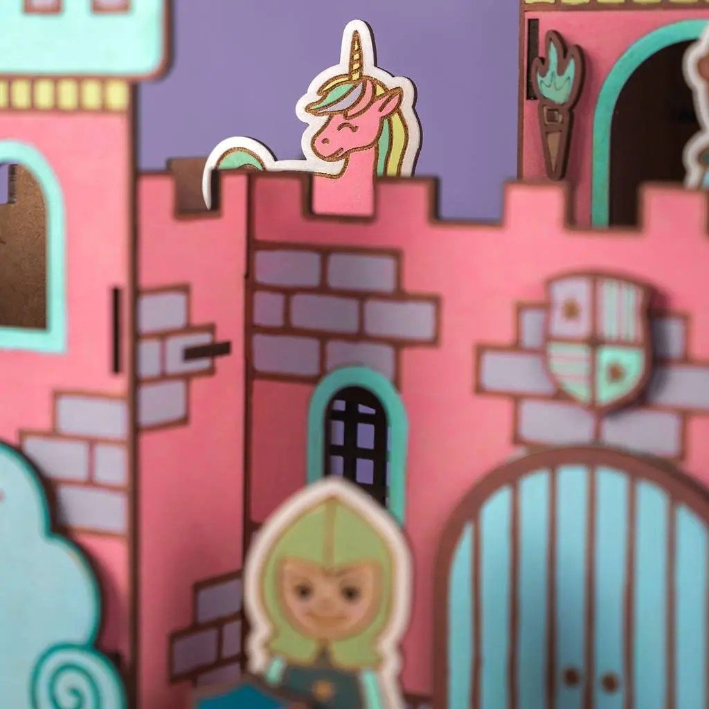 Dreamland Castle - Colour-Your-Own Wooden Play Set - Tiny Tugz™