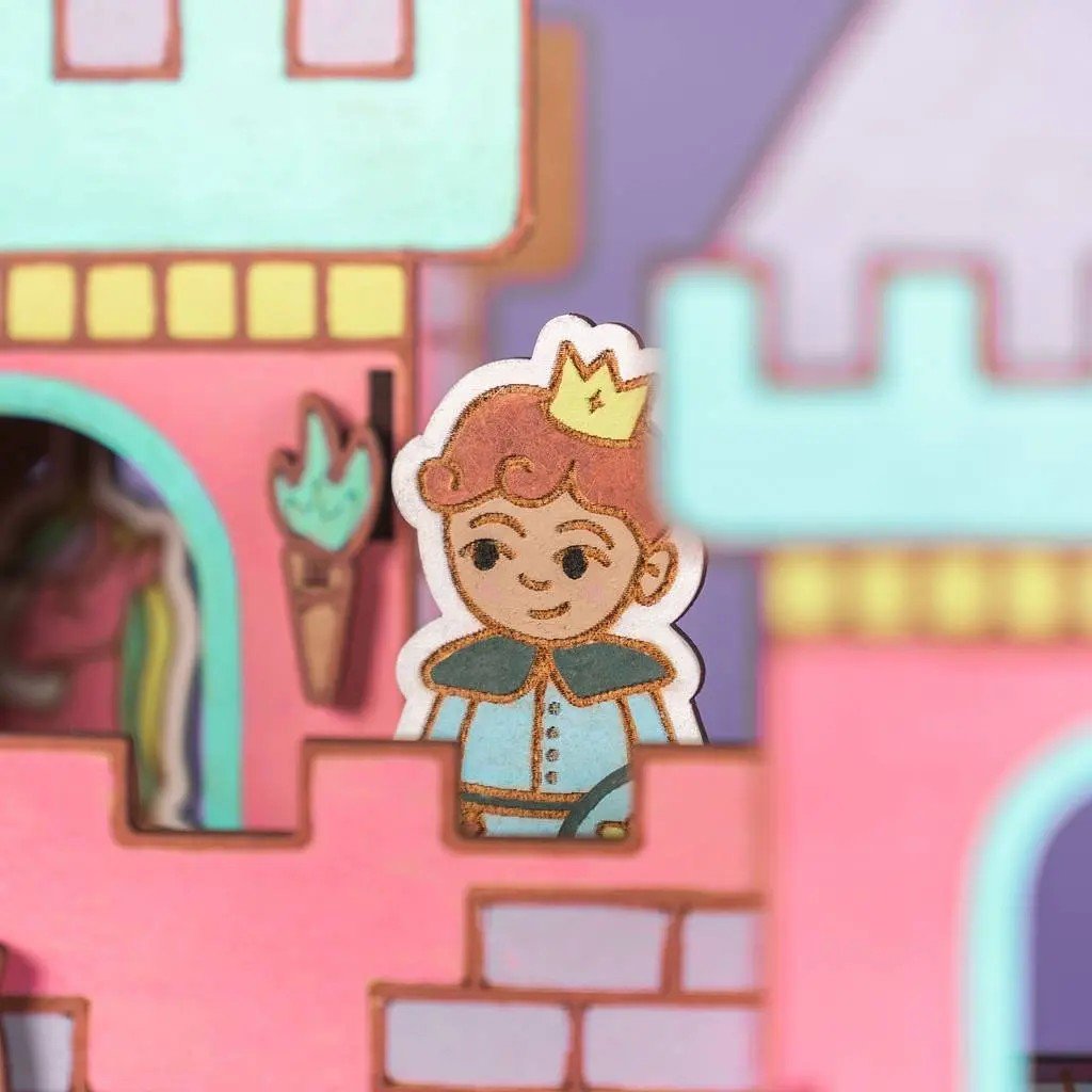 Dreamland Castle - Colour-Your-Own Wooden Play Set - Tiny Tugz™