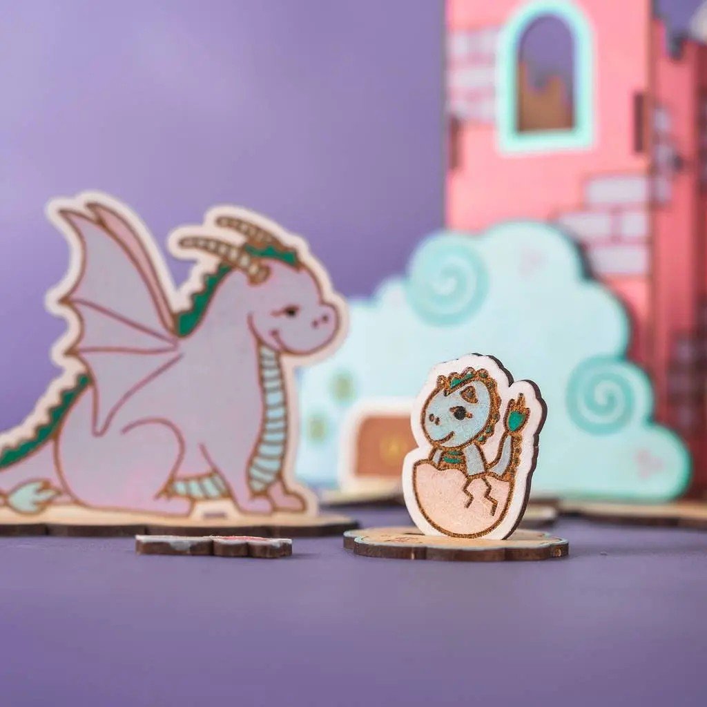 Dreamland Castle - Colour-Your-Own Wooden Play Set - Tiny Tugz™