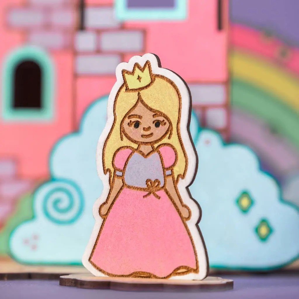 Dreamland Castle - Colour-Your-Own Wooden Play Set - Tiny Tugz™