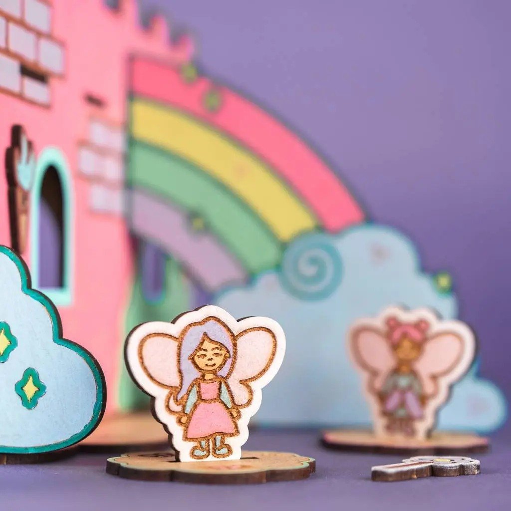 Dreamland Castle - Colour-Your-Own Wooden Play Set - Tiny Tugz™