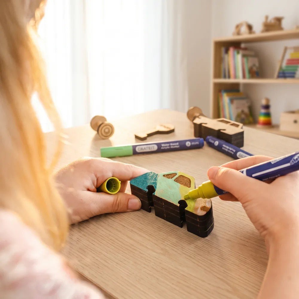 Dreamy Drawbridge - Colour-Your-Own Wooden Bridge Play Set - Tiny Tugz™