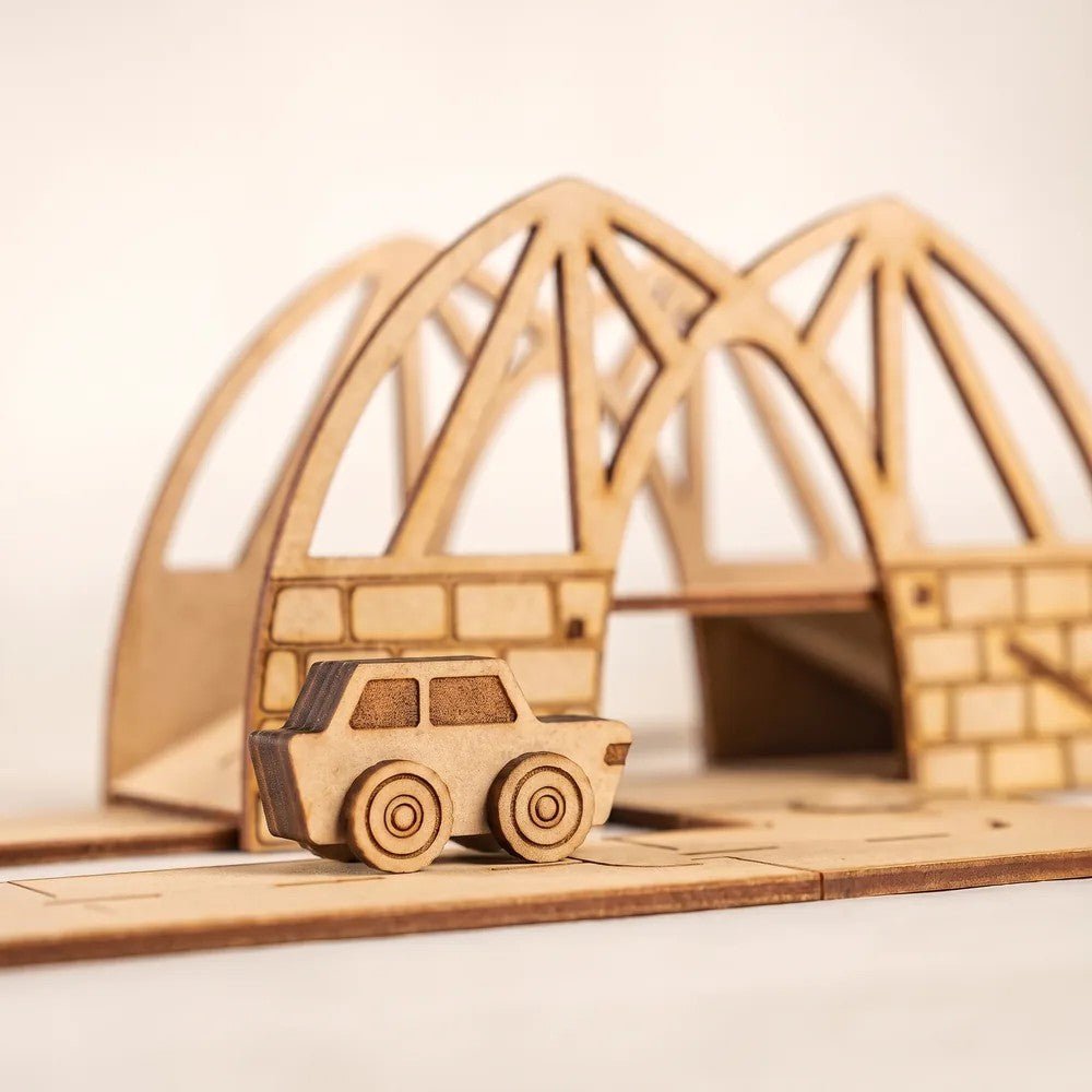 Dreamy Drawbridge - Colour-Your-Own Wooden Bridge Play Set - Tiny Tugz™