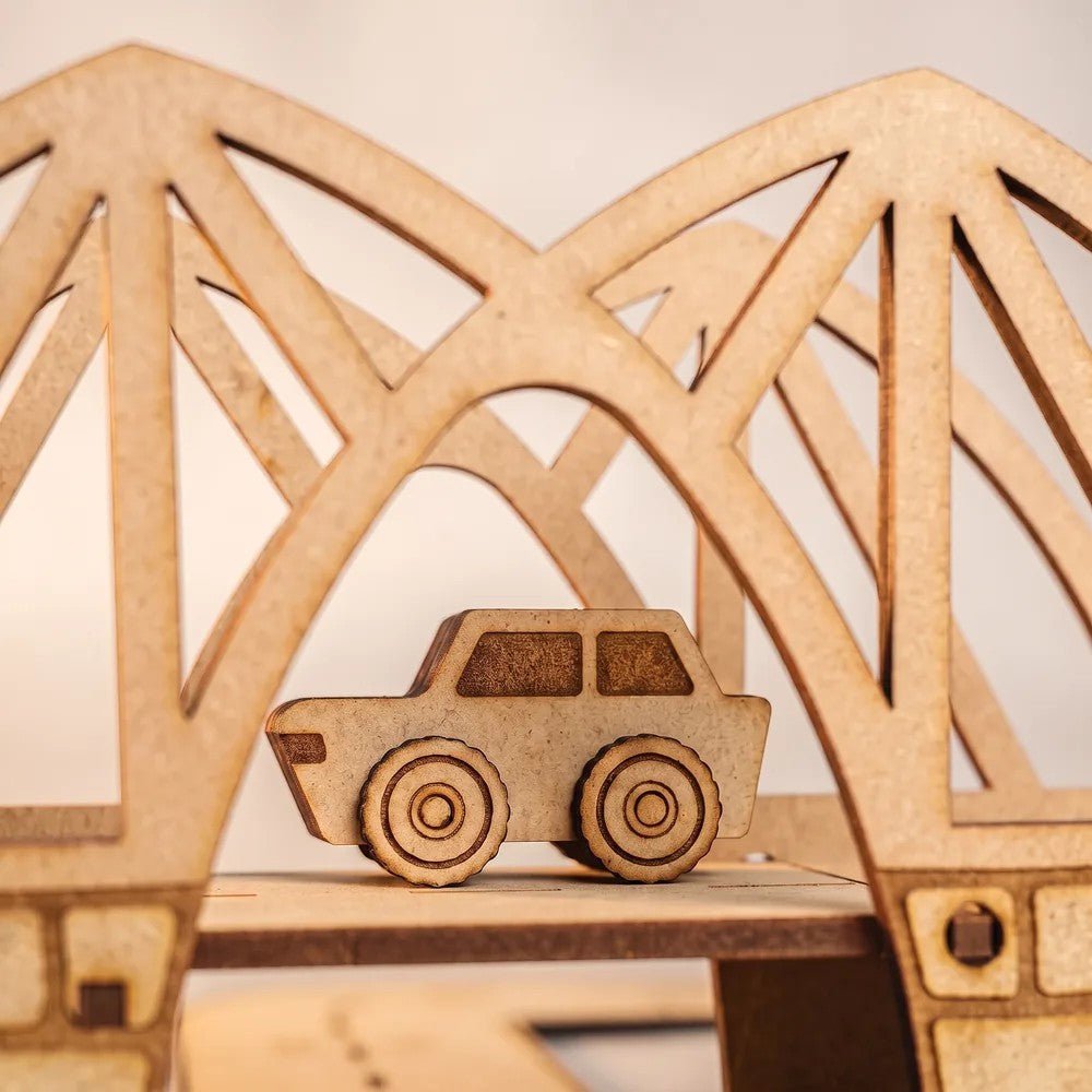 Dreamy Drawbridge - Colour-Your-Own Wooden Bridge Play Set - Tiny Tugz™