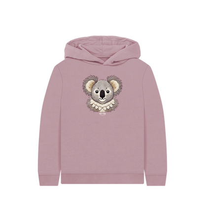 Mauve Printed Kids Hoodie