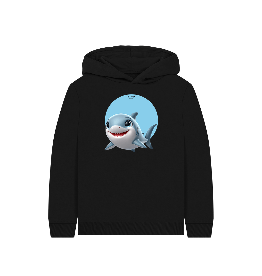 Black Printed Kids Hoodie