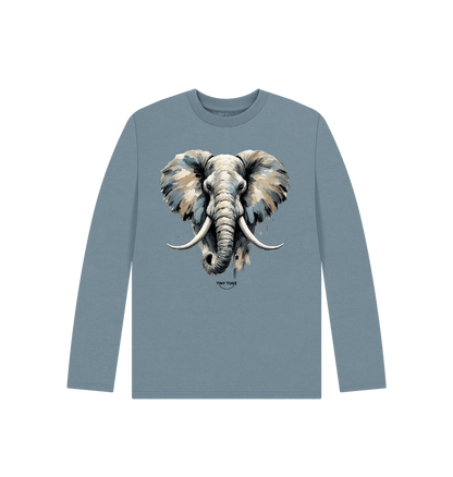Stone Blue Printed Kids T-Shirt