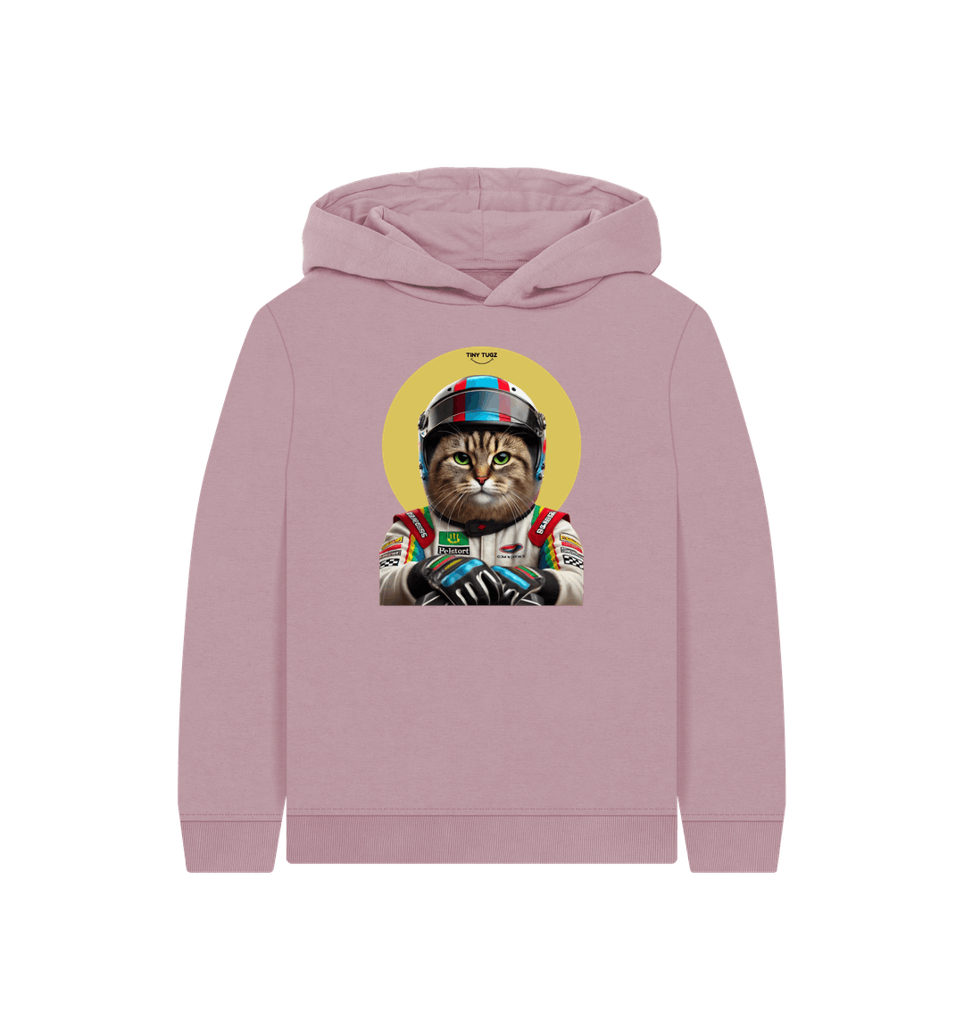 Mauve Printed Kids Hoodie