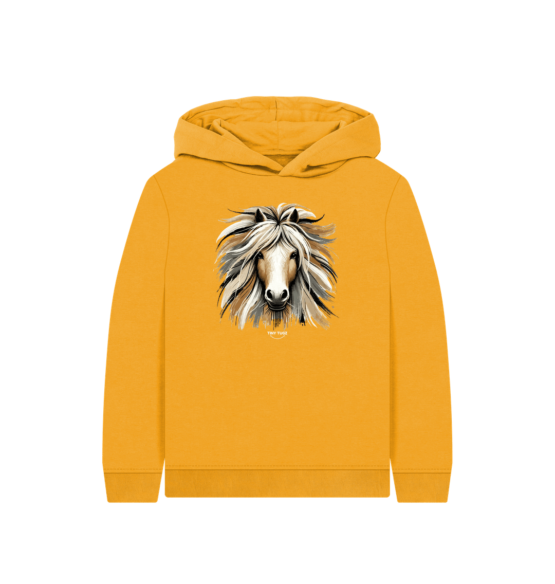 Mustard Printed Kids Hoodie