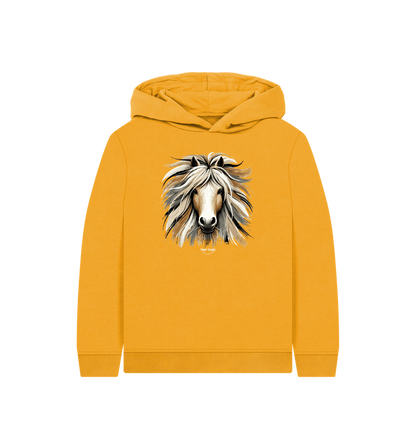 Mustard Printed Kids Hoodie