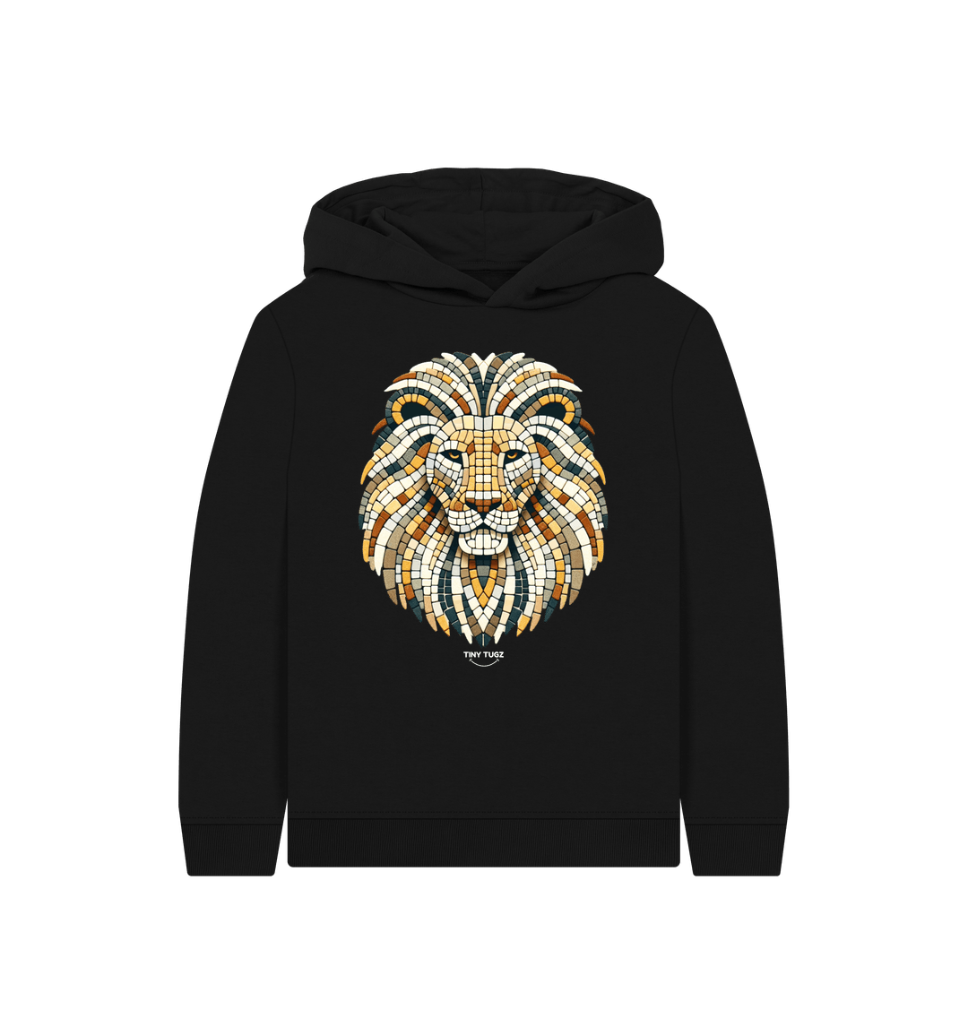 Black Printed Kids Hoodie