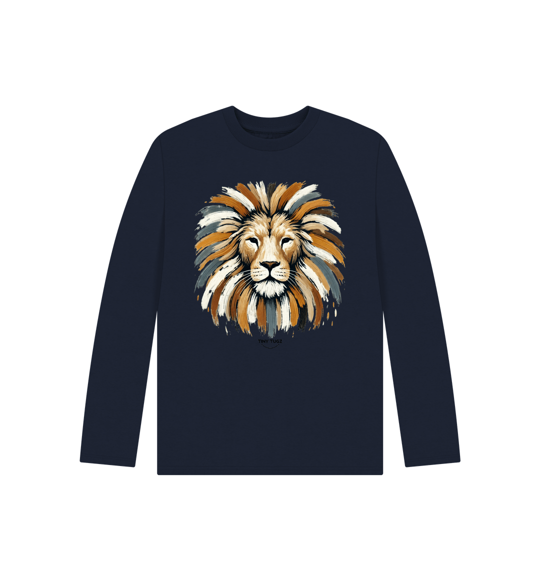 Navy Blue Printed Kids T-Shirt