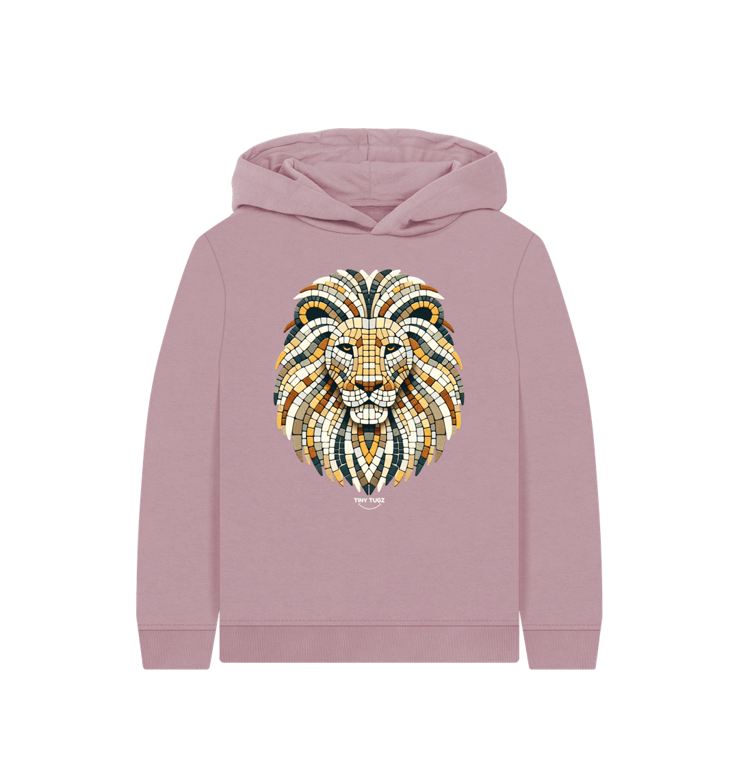 Mauve Printed Kids Hoodie