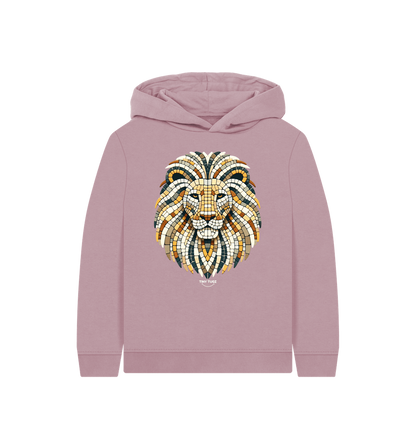 Mauve Printed Kids Hoodie
