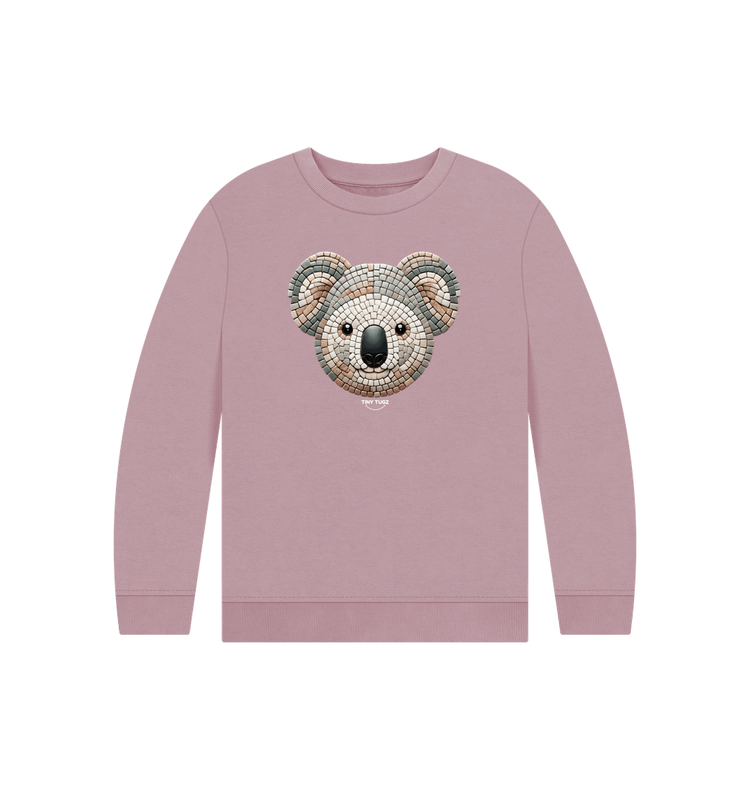 Mauve Printed Kids Jumper