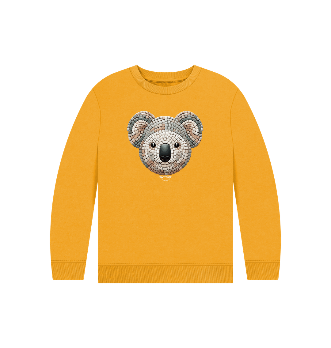 Mustard Printed Kids Jumper