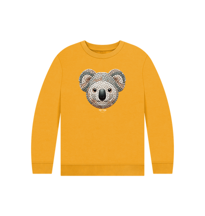 Mustard Printed Kids Jumper