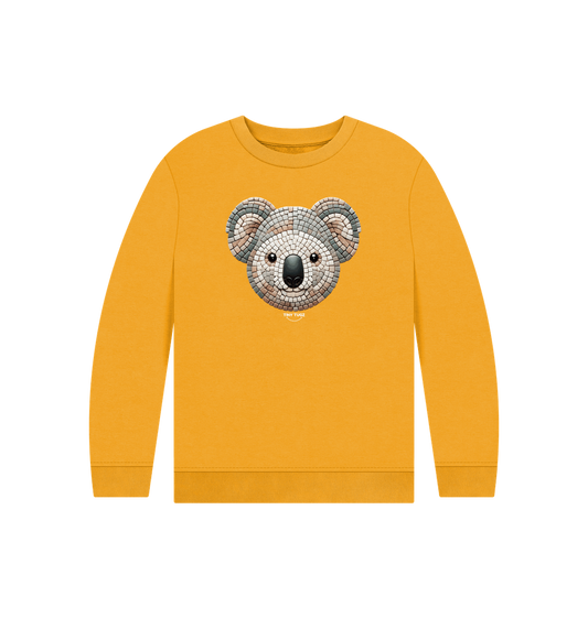 Mustard Printed Kids Jumper