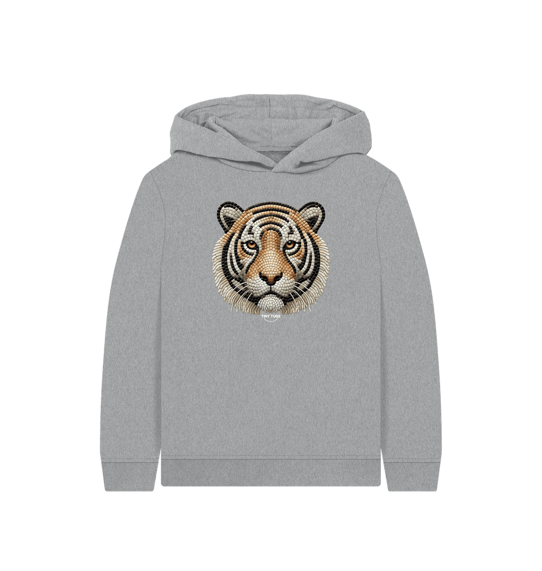 Athletic Grey Printed Kids Hoodie
