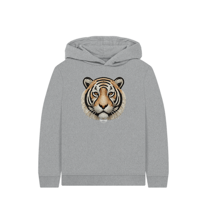 Athletic Grey Printed Kids Hoodie