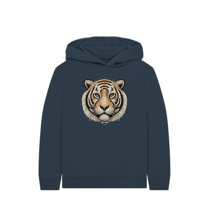 Navy Blue Printed Kids Hoodie