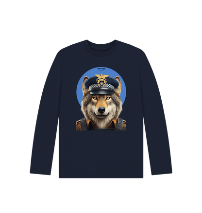 Navy Blue Printed Kids T-Shirt