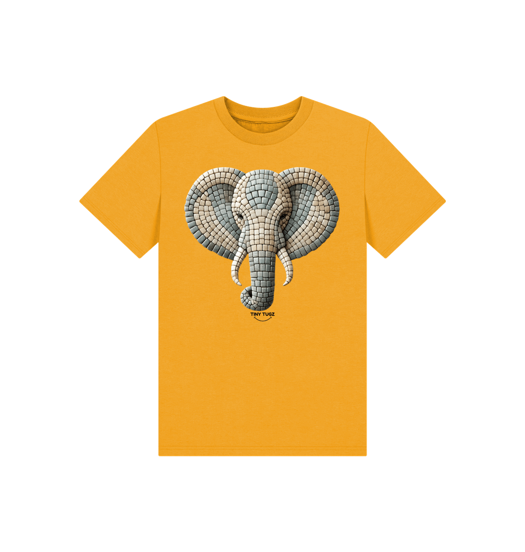 Mustard Printed Kids T-Shirt