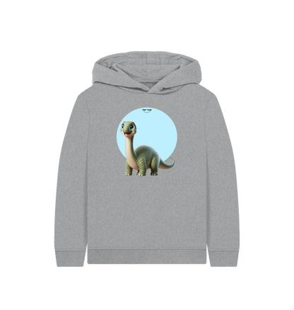 Athletic Grey Printed Kids Hoodie