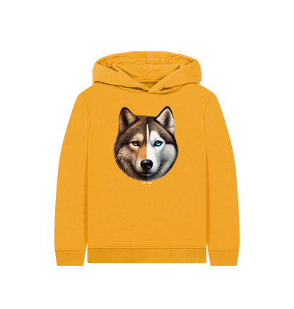Mustard Printed Kids Hoodie