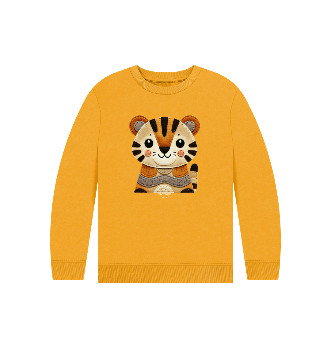 Mustard Printed Kids Jumper