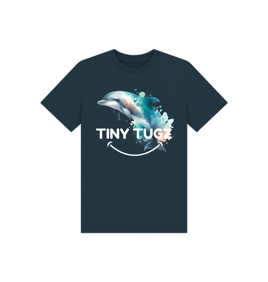 Denim Blue Printed Kids T-Shirt