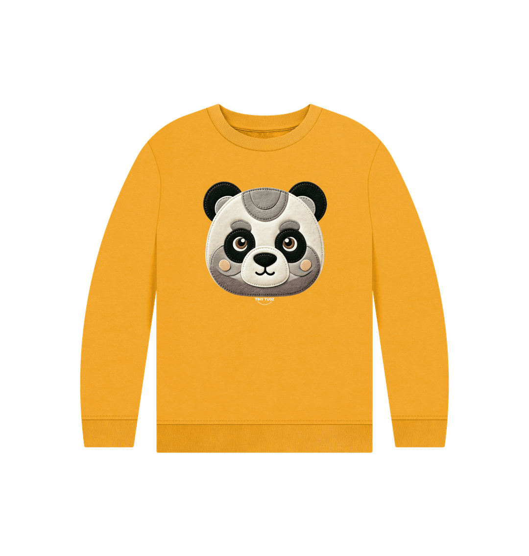 Mustard Printed Kids Jumper