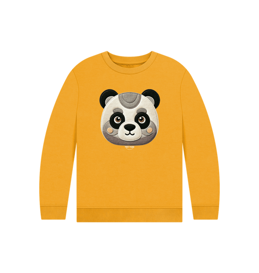 Mustard Printed Kids Jumper