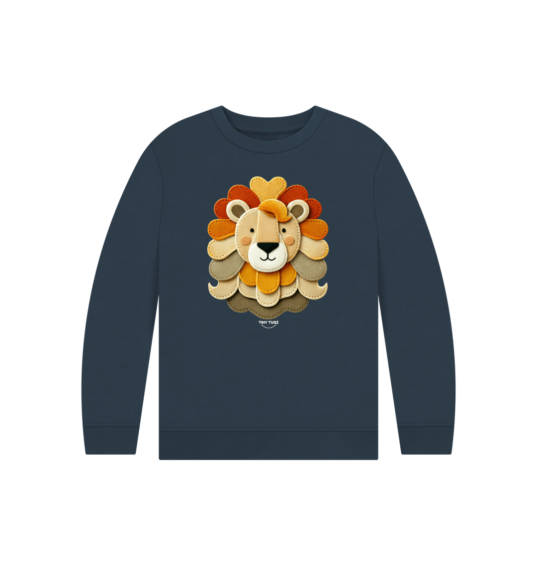 Navy Blue Printed Kids Jumper