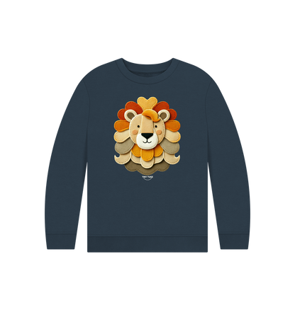 Navy Blue Printed Kids Jumper
