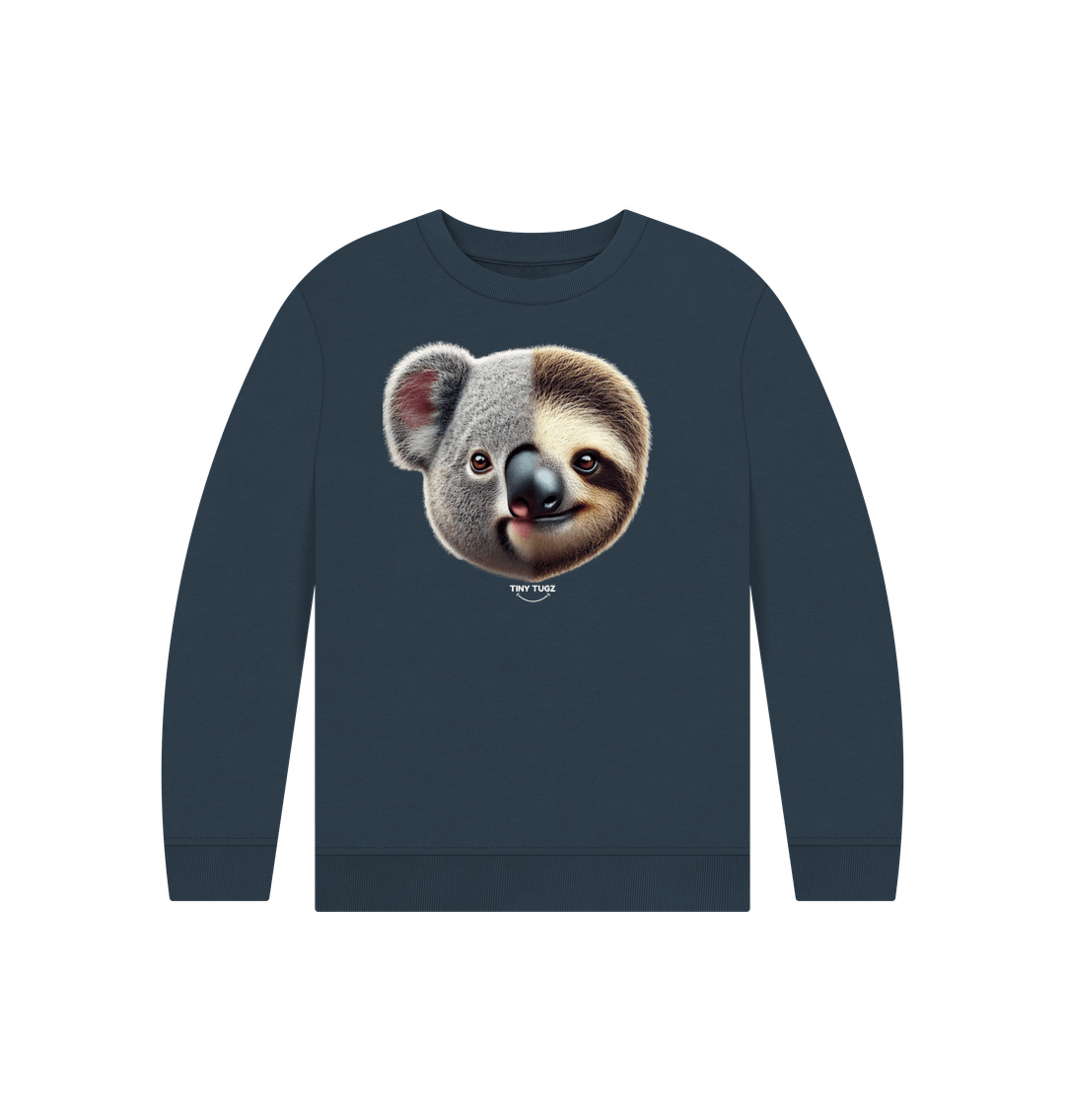 Navy Blue Printed Kids Jumper