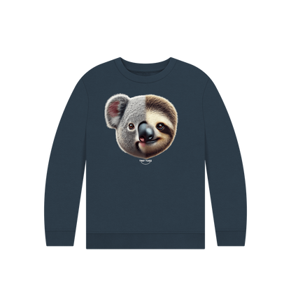 Navy Blue Printed Kids Jumper
