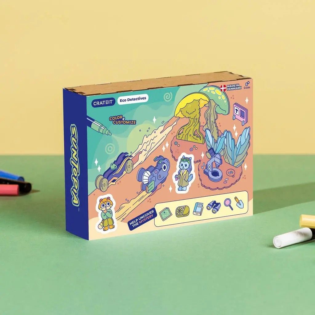 Eco Detectives - Colour-Your-Own Wooden Explorer Play Set - Tiny Tugz™