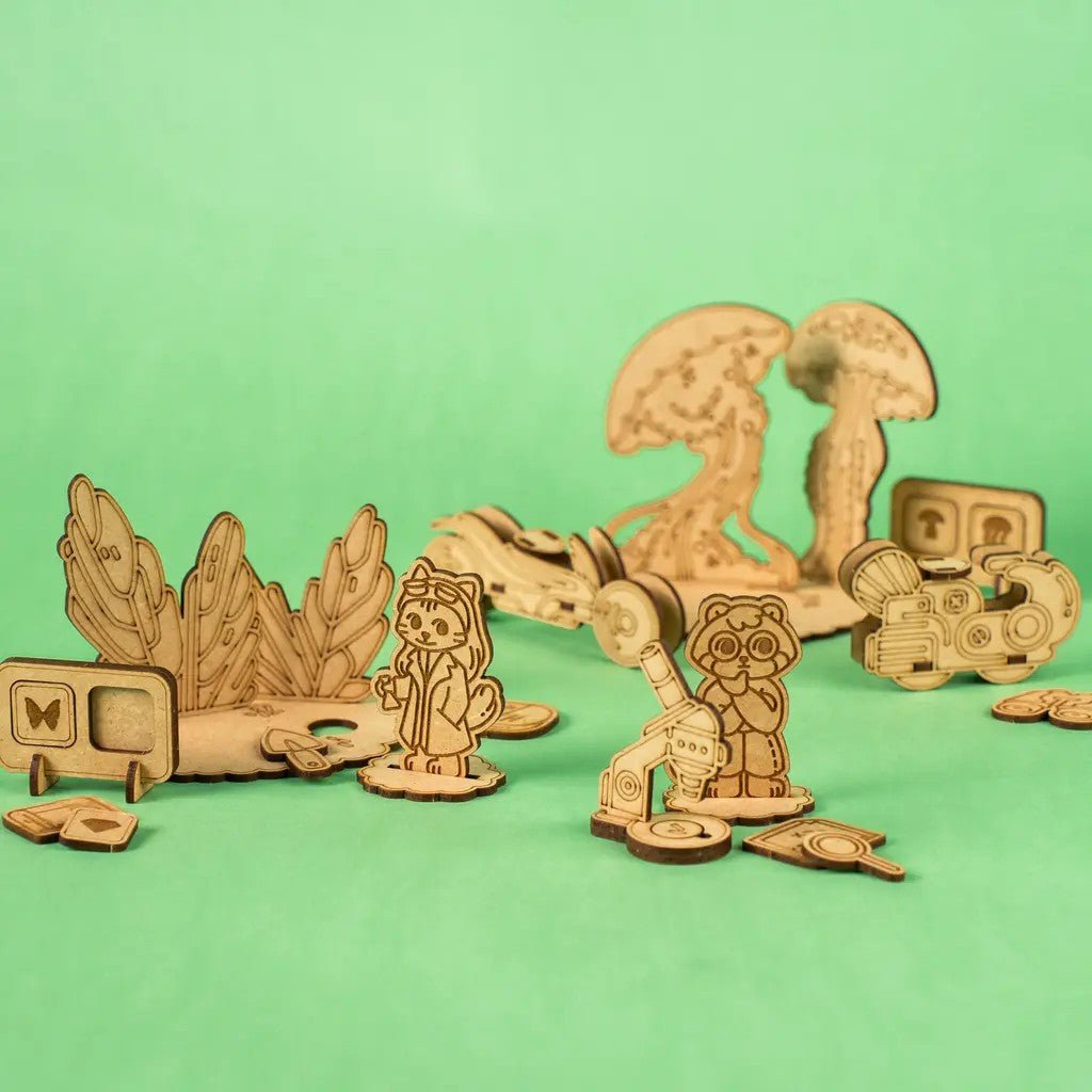 Eco Detectives - Colour-Your-Own Wooden Explorer Play Set - Tiny Tugz™