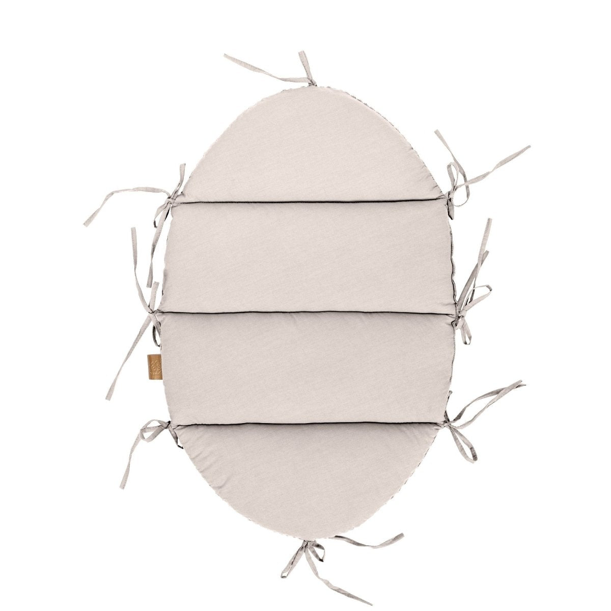 Ecru Baby Nest with Braided Bumper & Play Mat, Ribbed Corduroy & Cotton Lining - Tiny Tugz™