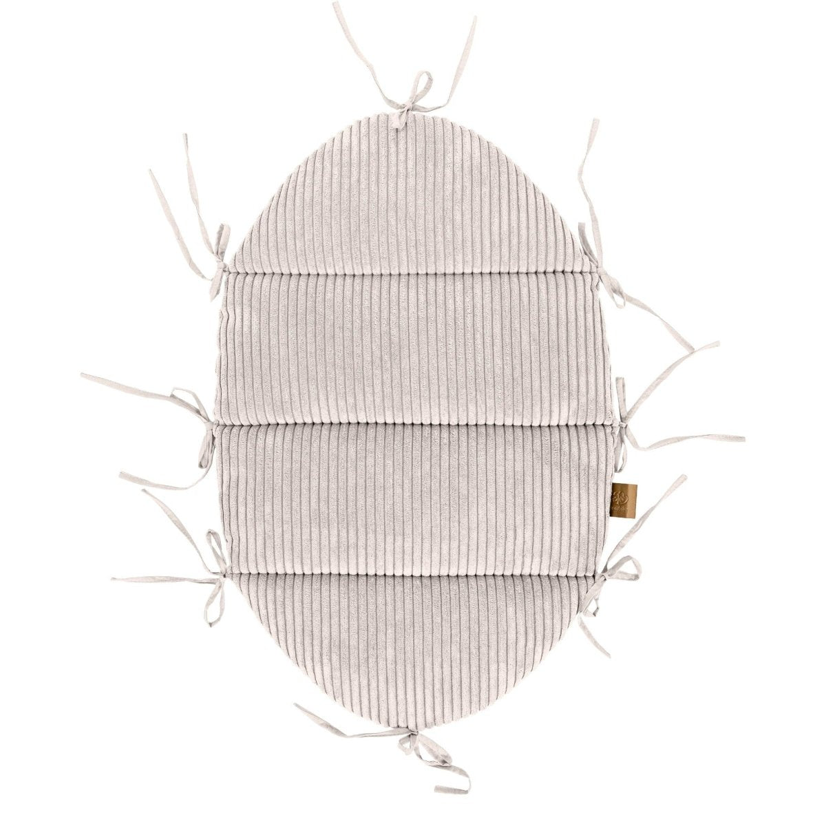 Ecru Baby Nest with Braided Bumper & Play Mat, Ribbed Corduroy & Cotton Lining - Tiny Tugz™