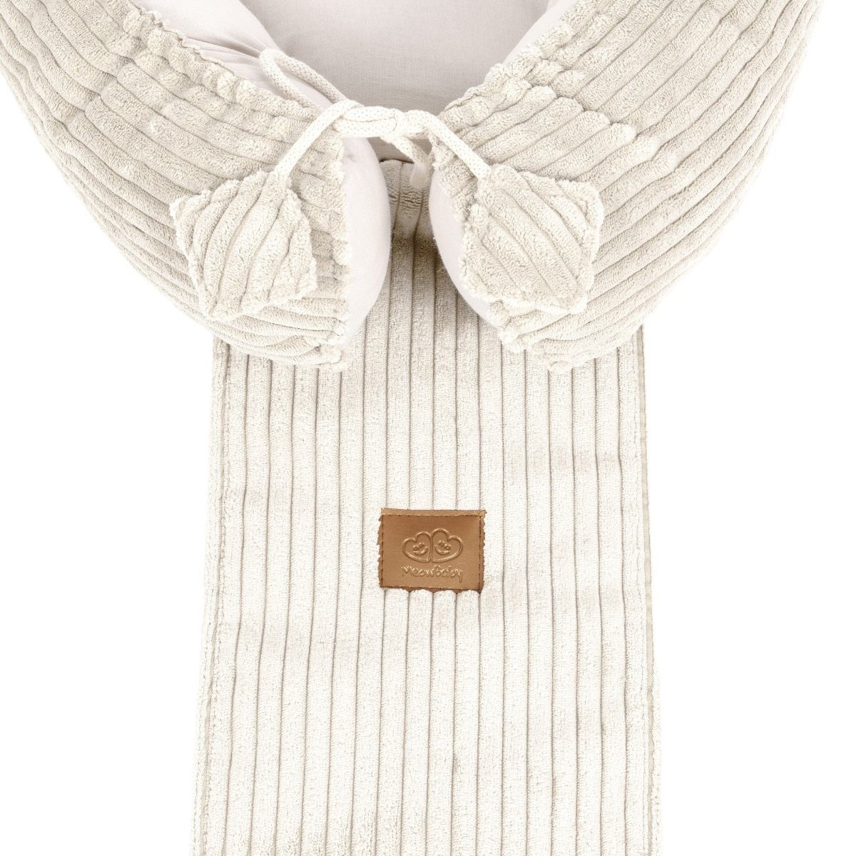 Ecru Baby Sleep Cocoon Nest, Ribbed Corduroy & Cotton Lining (0-6m) - Tiny Tugz™
