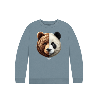 Stone Blue Printed Kids Jumper