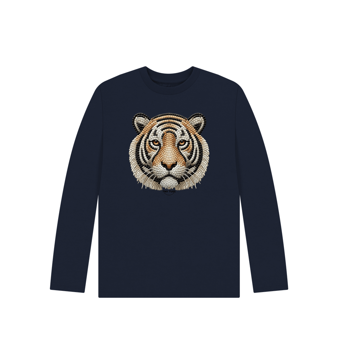 Navy Blue Printed Kids T-Shirt