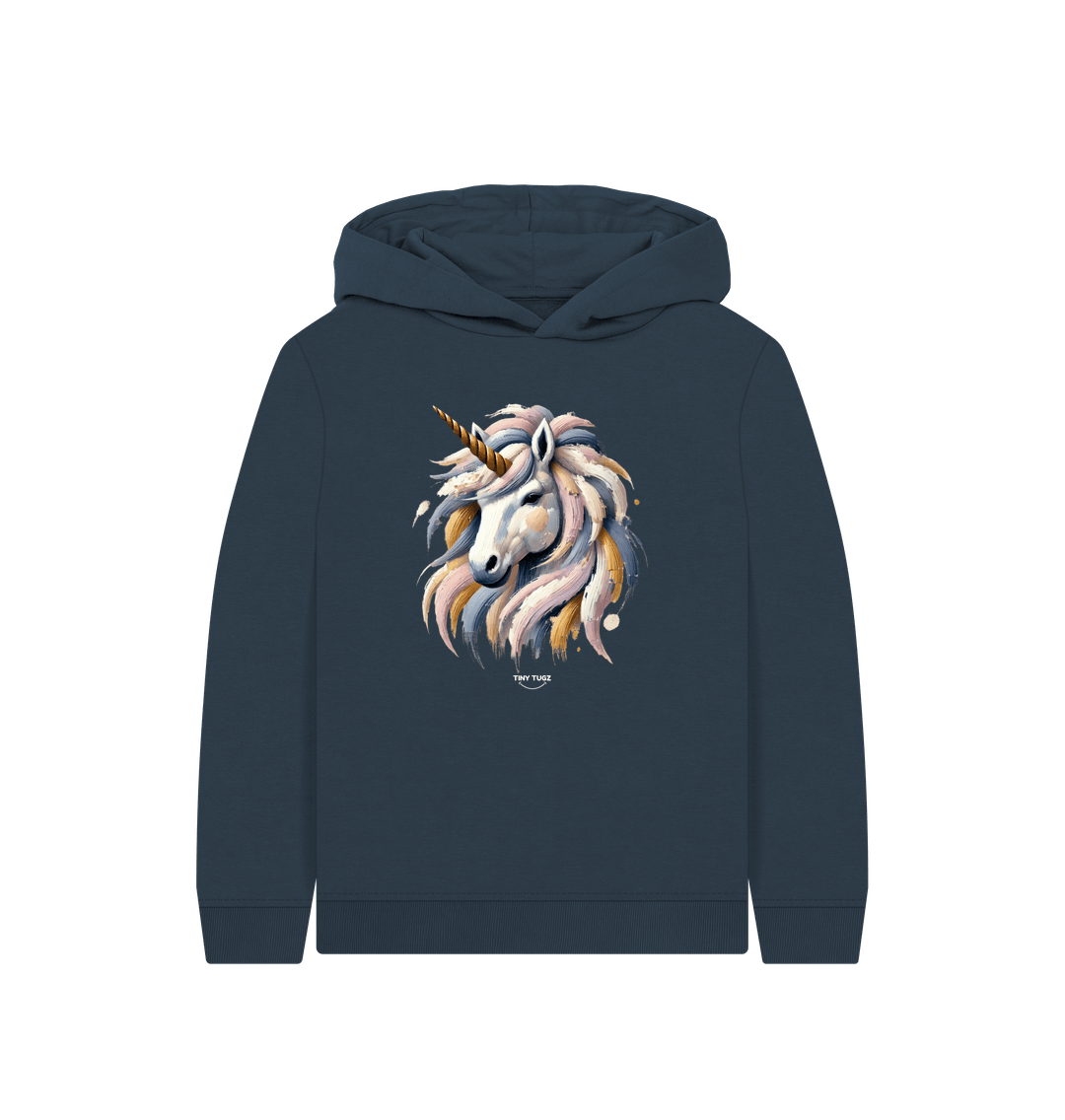 Navy Blue Printed Kids Hoodie